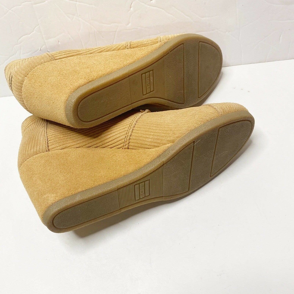 Toms Desert Wedge Womens Size 7 Tan Camel Suede Ankle Booties - Picture 6 of 9